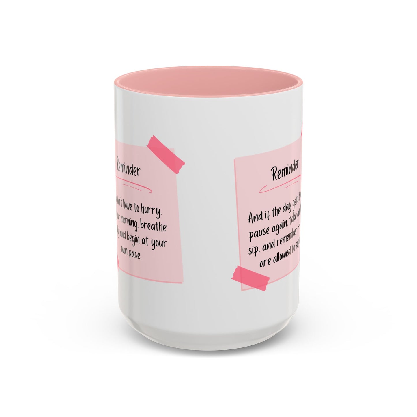 Reminder Notes Pink Coffee Mug (11 oz, 15 oz)