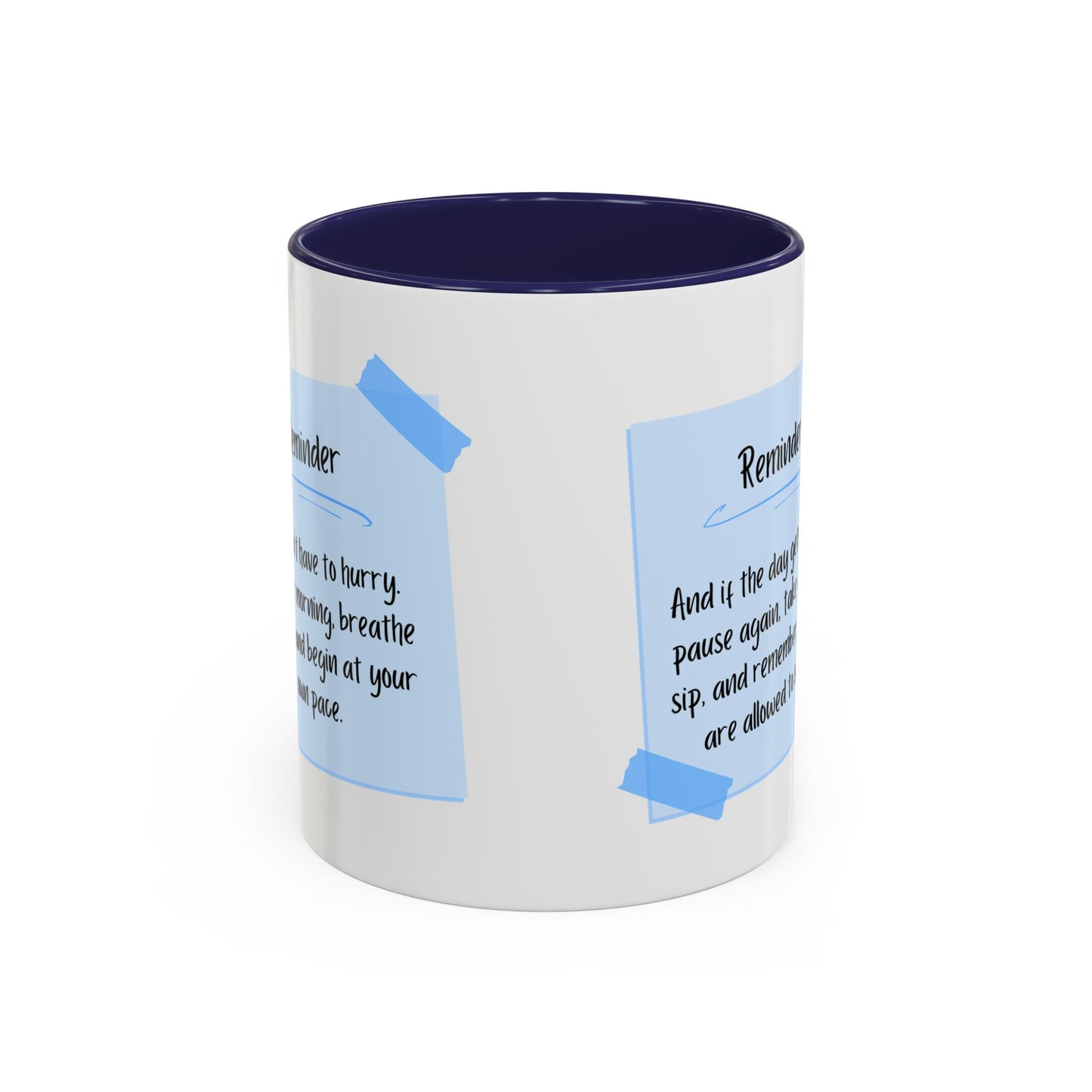 Reminder Notes Blue Coffee Mug (11 oz, 15 oz)