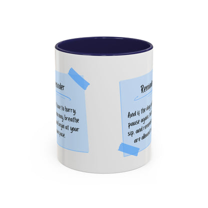 Reminder Notes Blue Coffee Mug (11 oz, 15 oz)