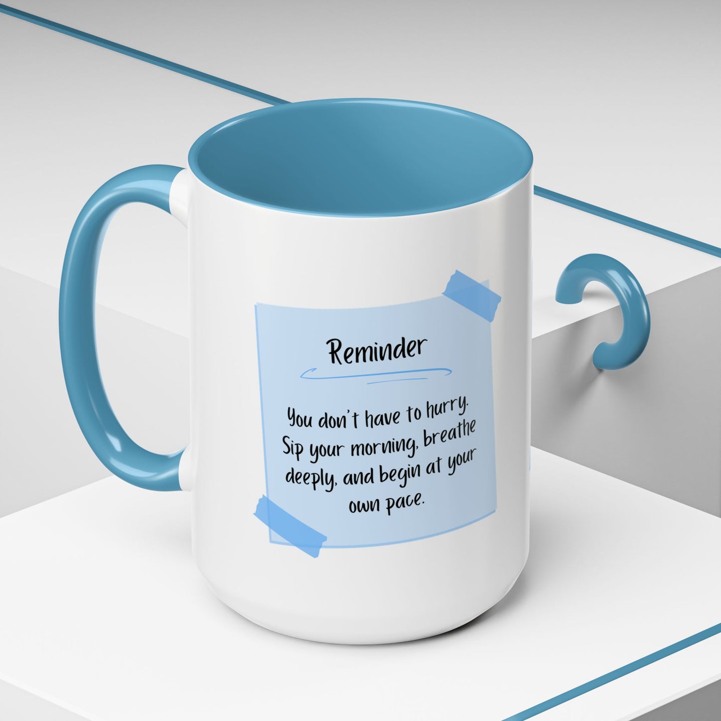 Reminder Notes Blue Coffee Mug (11 oz, 15 oz)