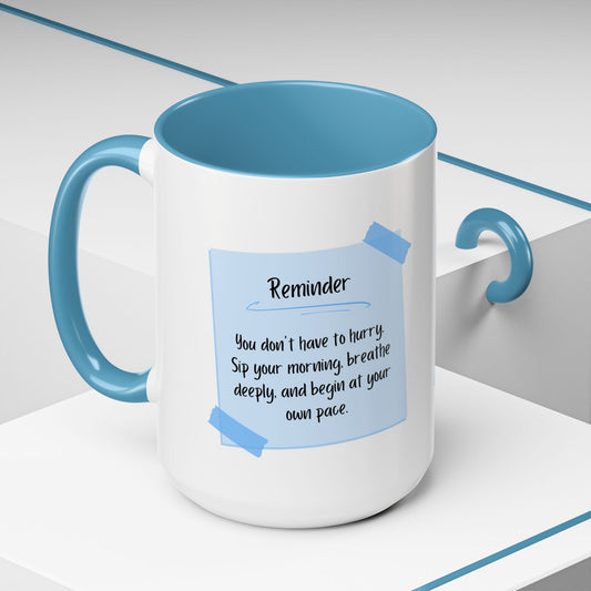 Reminder Notes Blue Coffee Mug (11 oz, 15 oz)