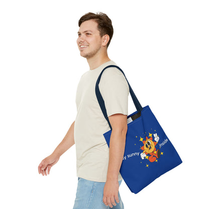 "Stay Sunny Inside" Cute Sunshine Cartoon Tote Bag