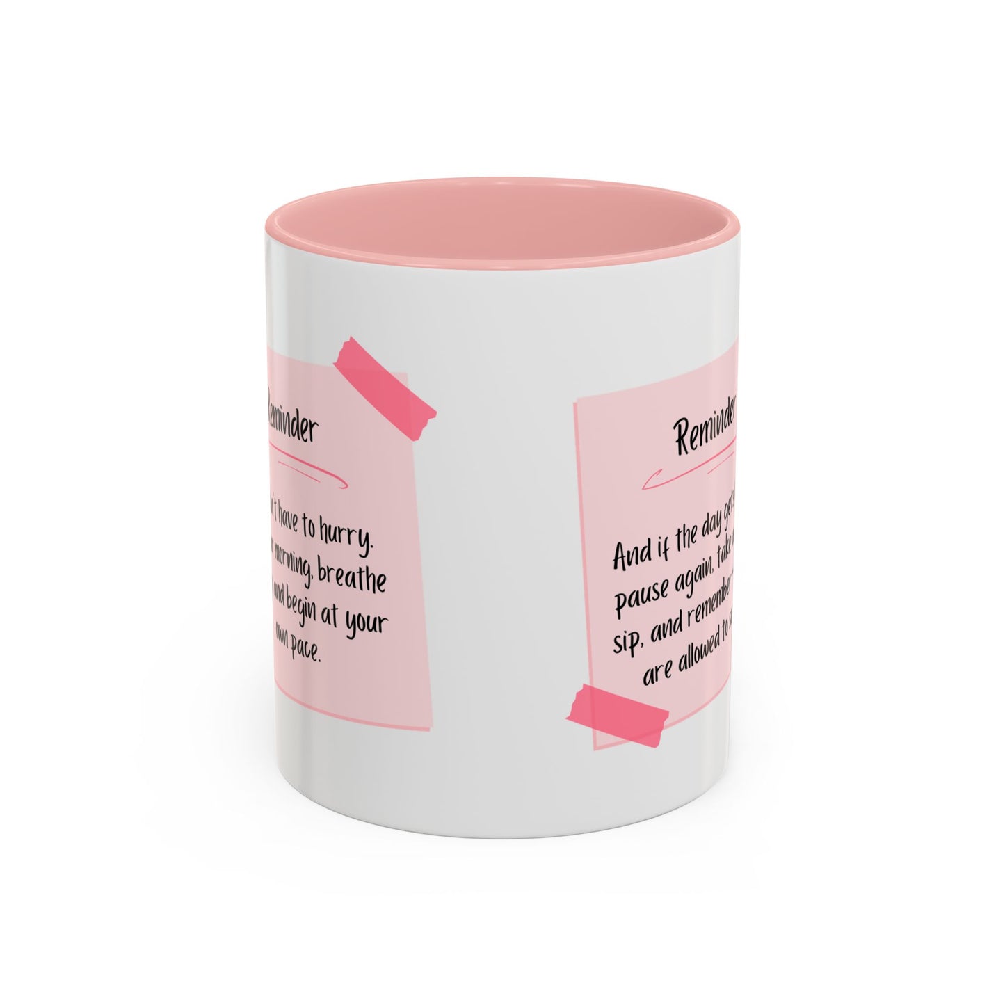 Reminder Notes Pink Coffee Mug (11 oz, 15 oz)