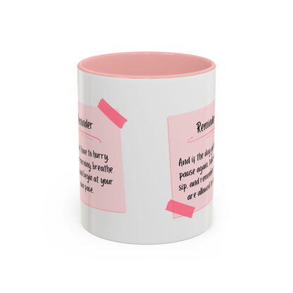 Reminder Notes Pink Coffee Mug (11 oz, 15 oz)