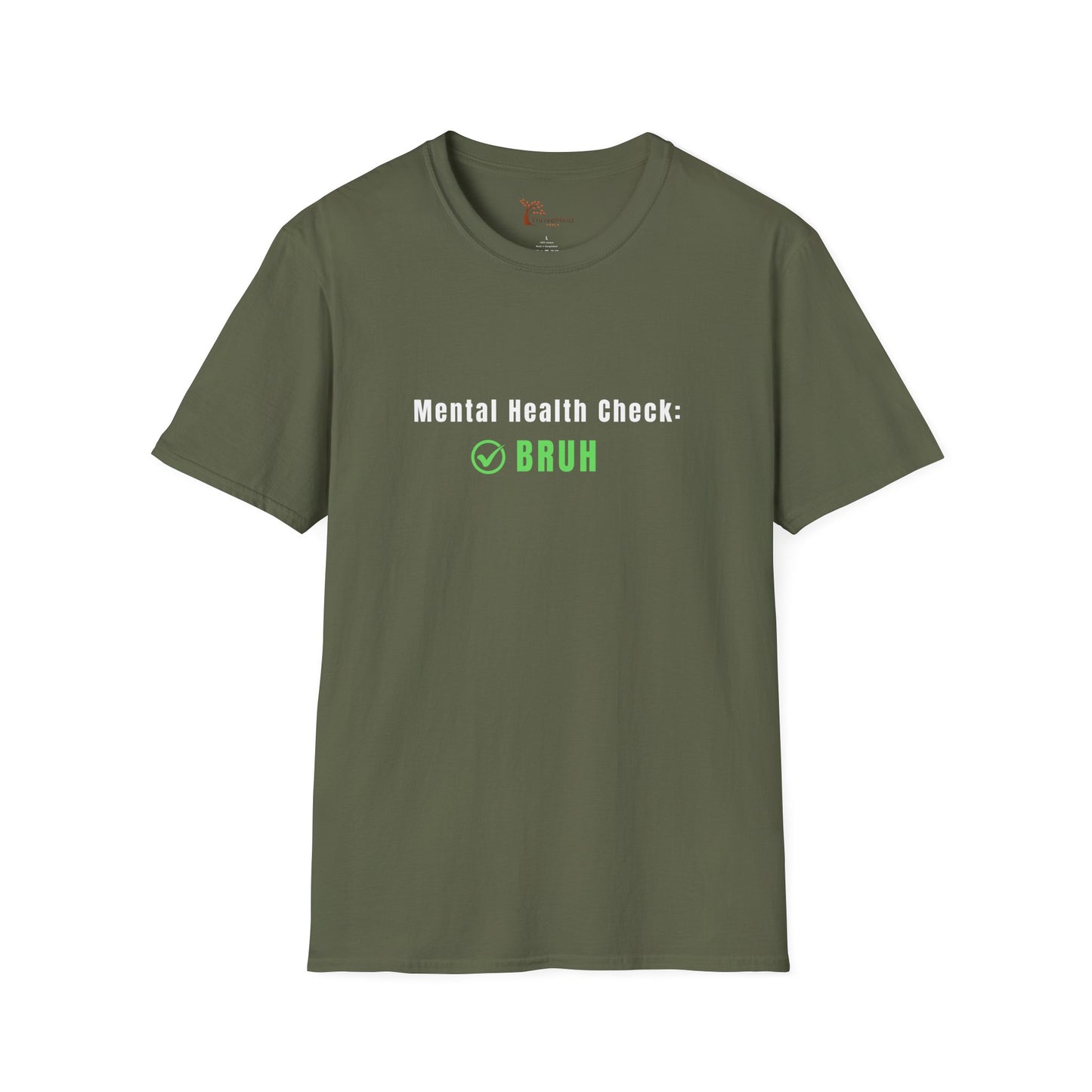 'Mental Health Check: BRUH' Funny Mental Health Awareness Tee
