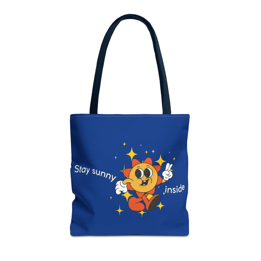 "Stay Sunny Inside" Cute Sunshine Cartoon Tote Bag