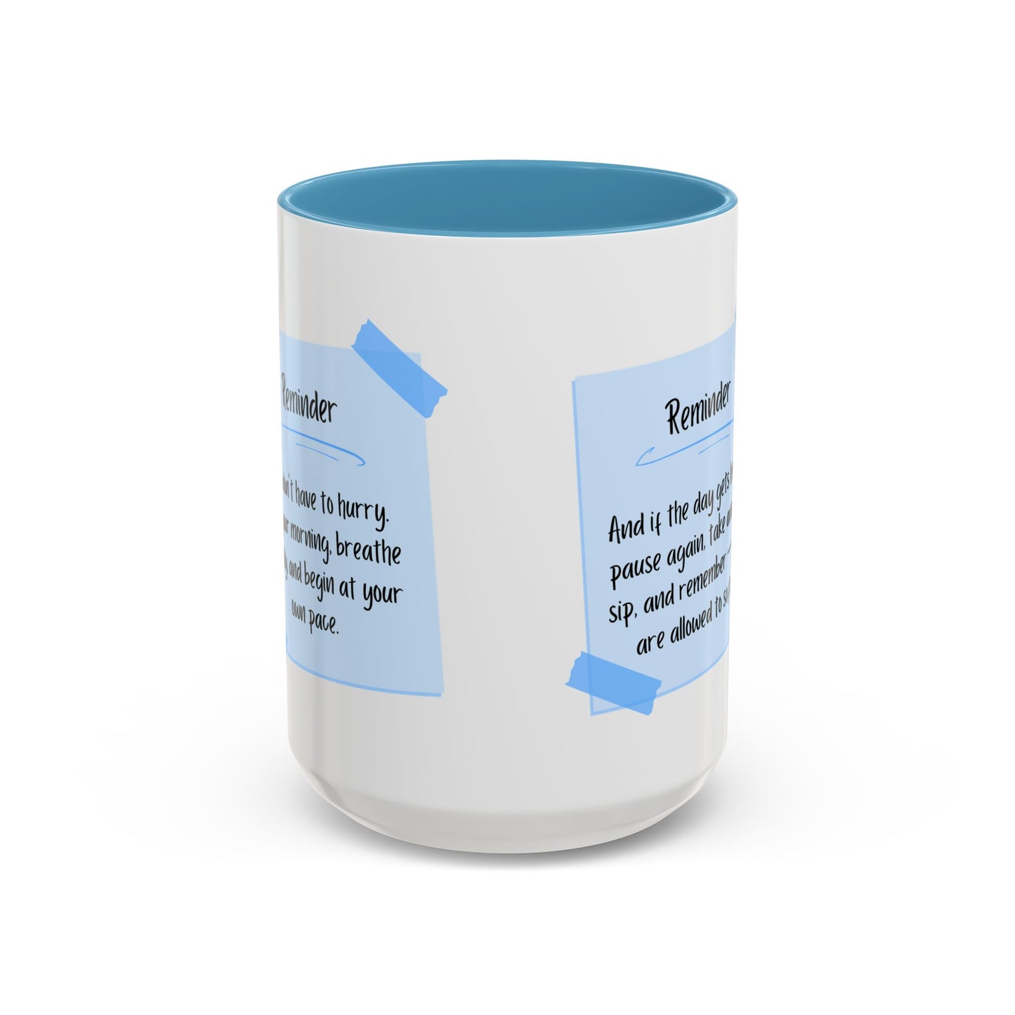 Reminder Notes Blue Coffee Mug (11 oz, 15 oz)