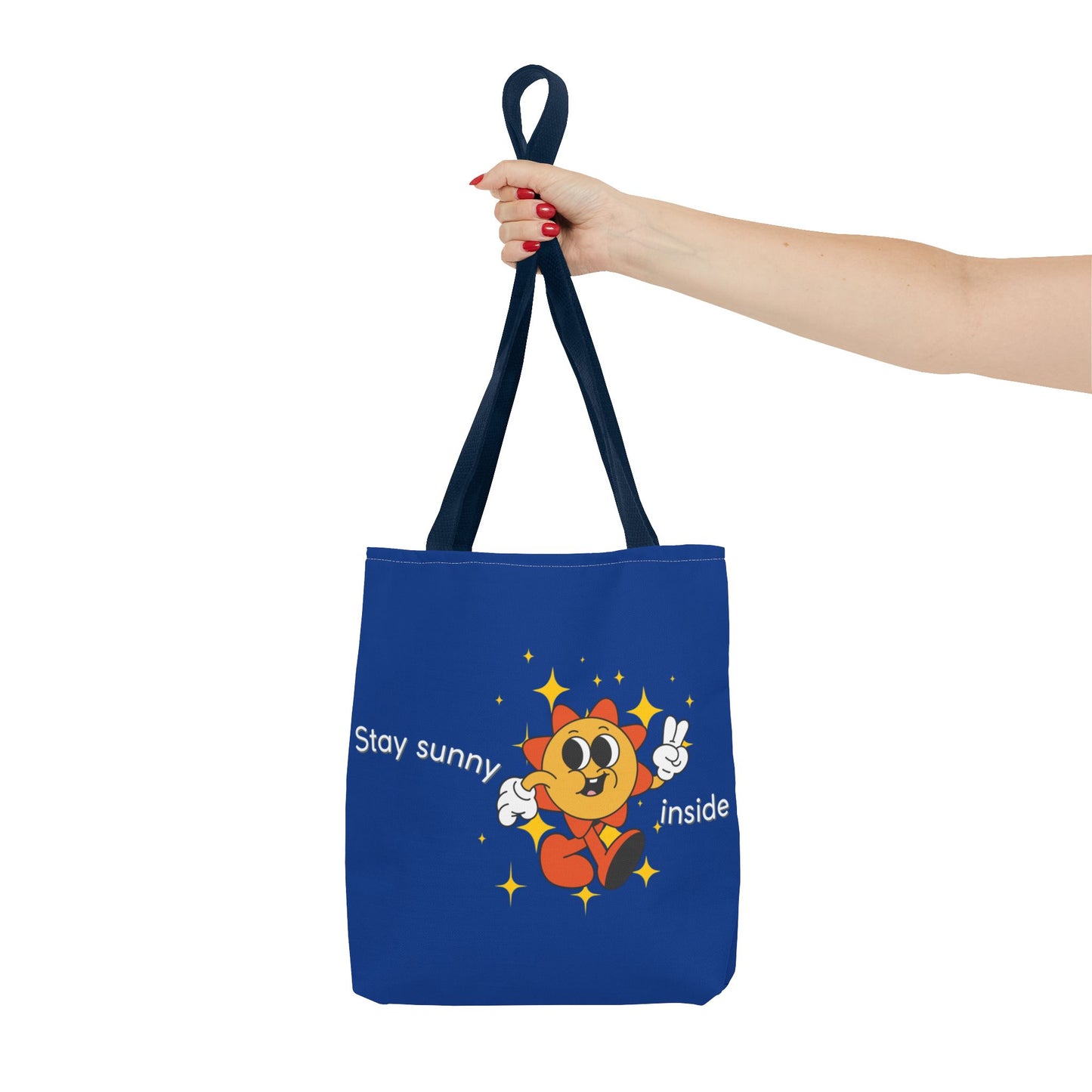 "Stay Sunny Inside" Cute Sunshine Cartoon Tote Bag