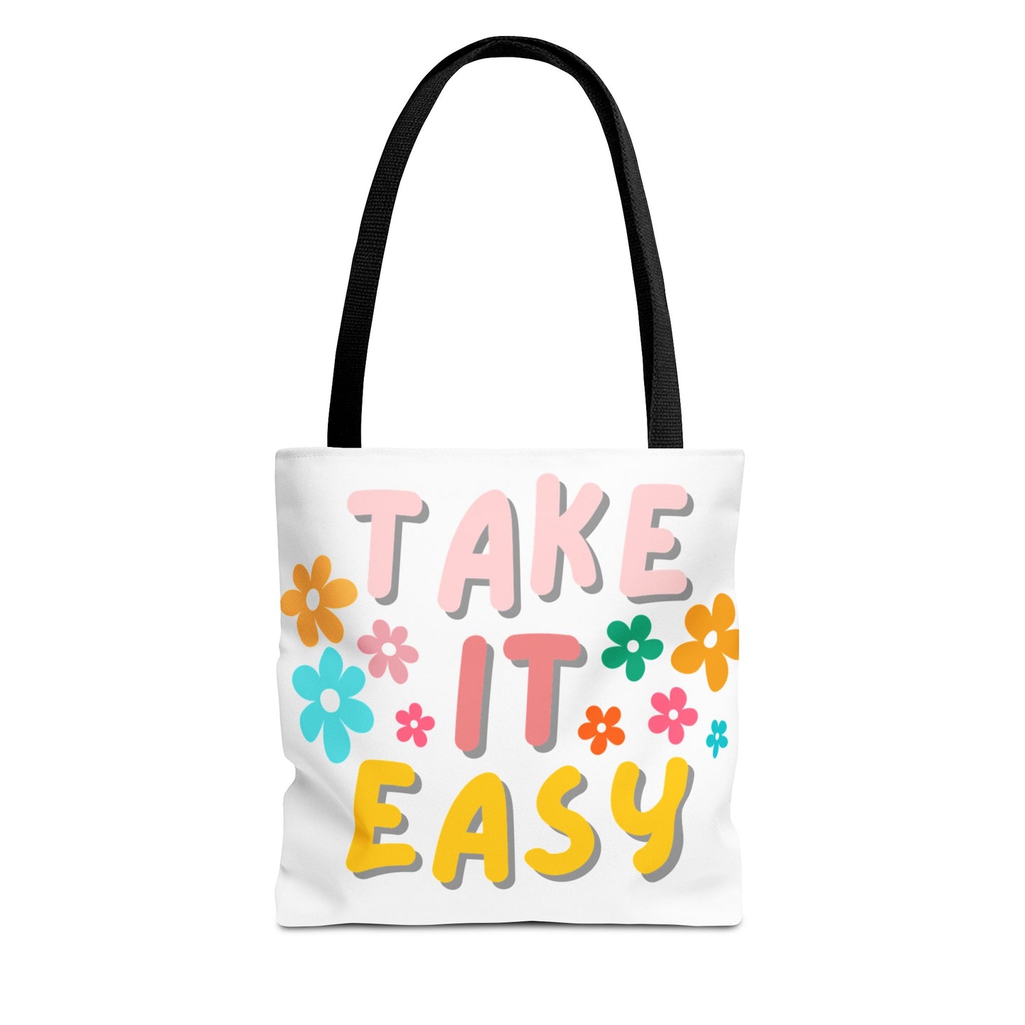 "Take It Easy" Floral Tote Bag