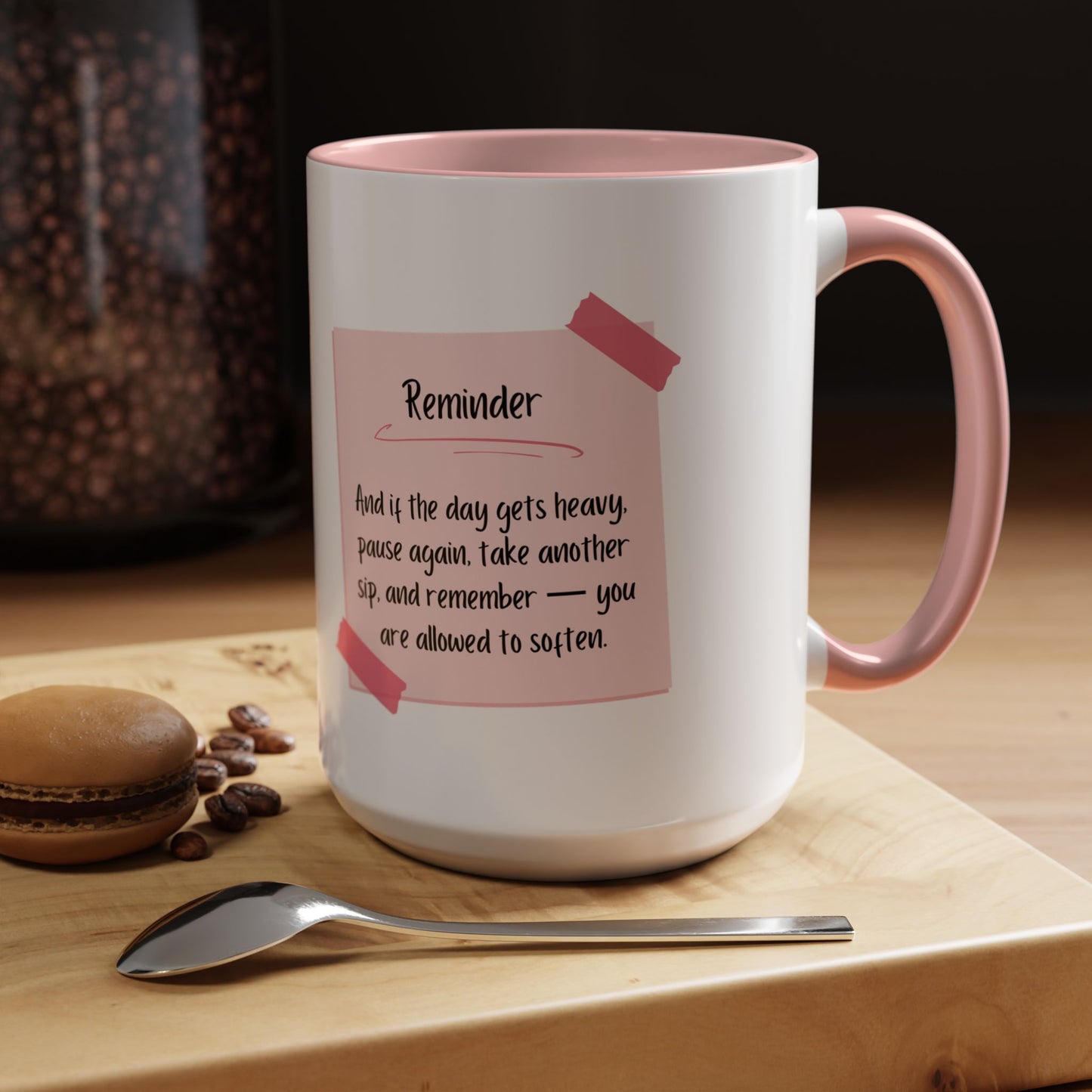 Reminder Notes Pink Coffee Mug (11 oz, 15 oz)