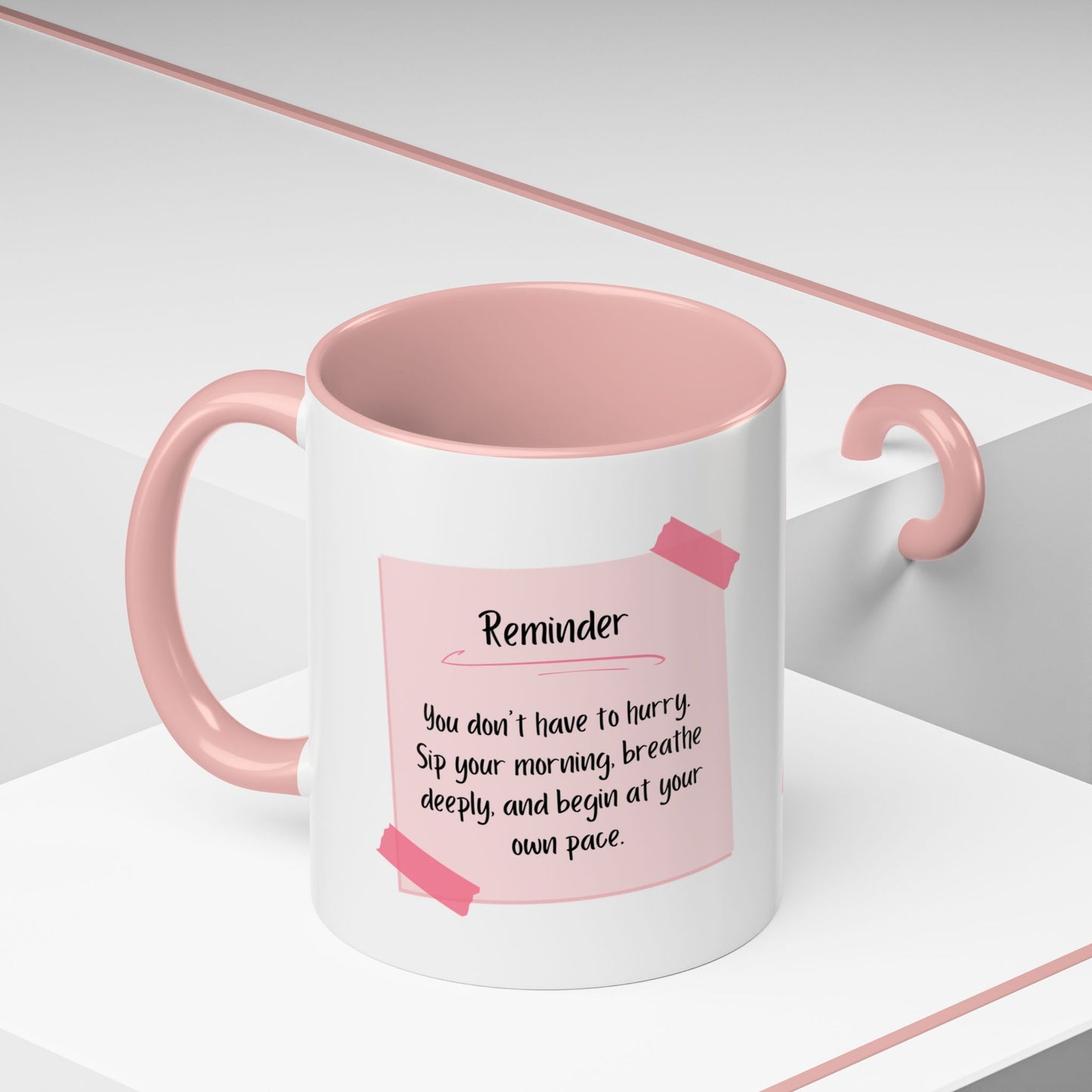 Reminder Notes Pink Coffee Mug (11 oz, 15 oz)