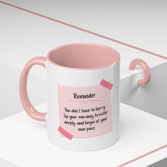 Reminder Notes Pink Coffee Mug (11 oz, 15 oz)
