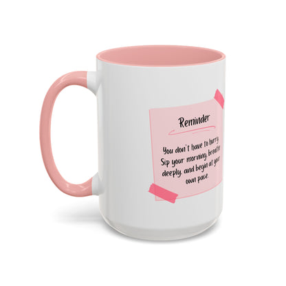 Reminder Notes Pink Coffee Mug (11 oz, 15 oz)