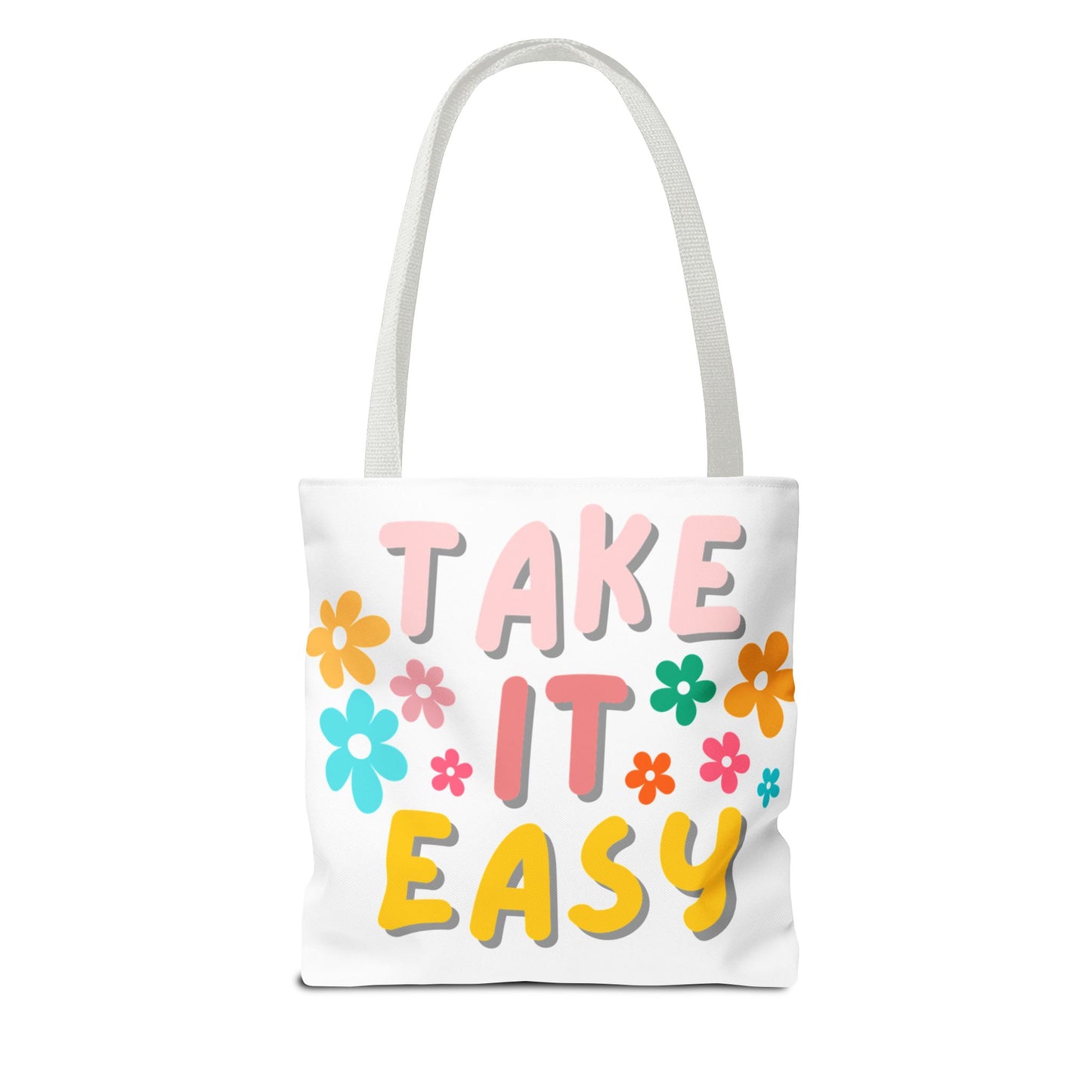 "Take It Easy" Floral Tote Bag
