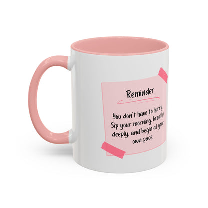 Reminder Notes Pink Coffee Mug (11 oz, 15 oz)