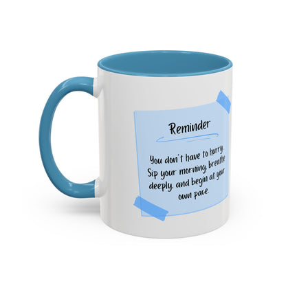 Reminder Notes Blue Coffee Mug (11 oz, 15 oz)