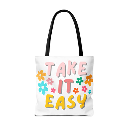 "Take It Easy" Floral Tote Bag
