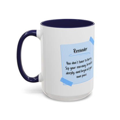 Reminder Notes Blue Coffee Mug (11 oz, 15 oz)