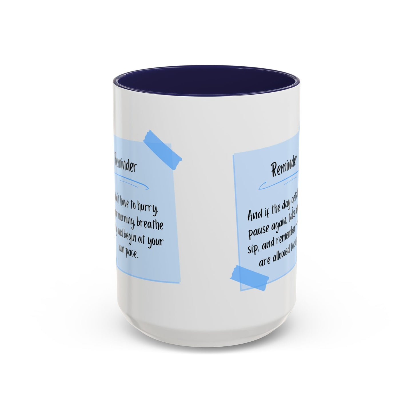 Reminder Notes Blue Coffee Mug (11 oz, 15 oz)