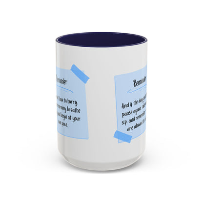Reminder Notes Blue Coffee Mug (11 oz, 15 oz)