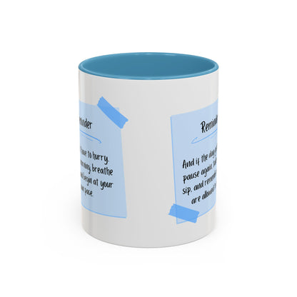 Reminder Notes Blue Coffee Mug (11 oz, 15 oz)