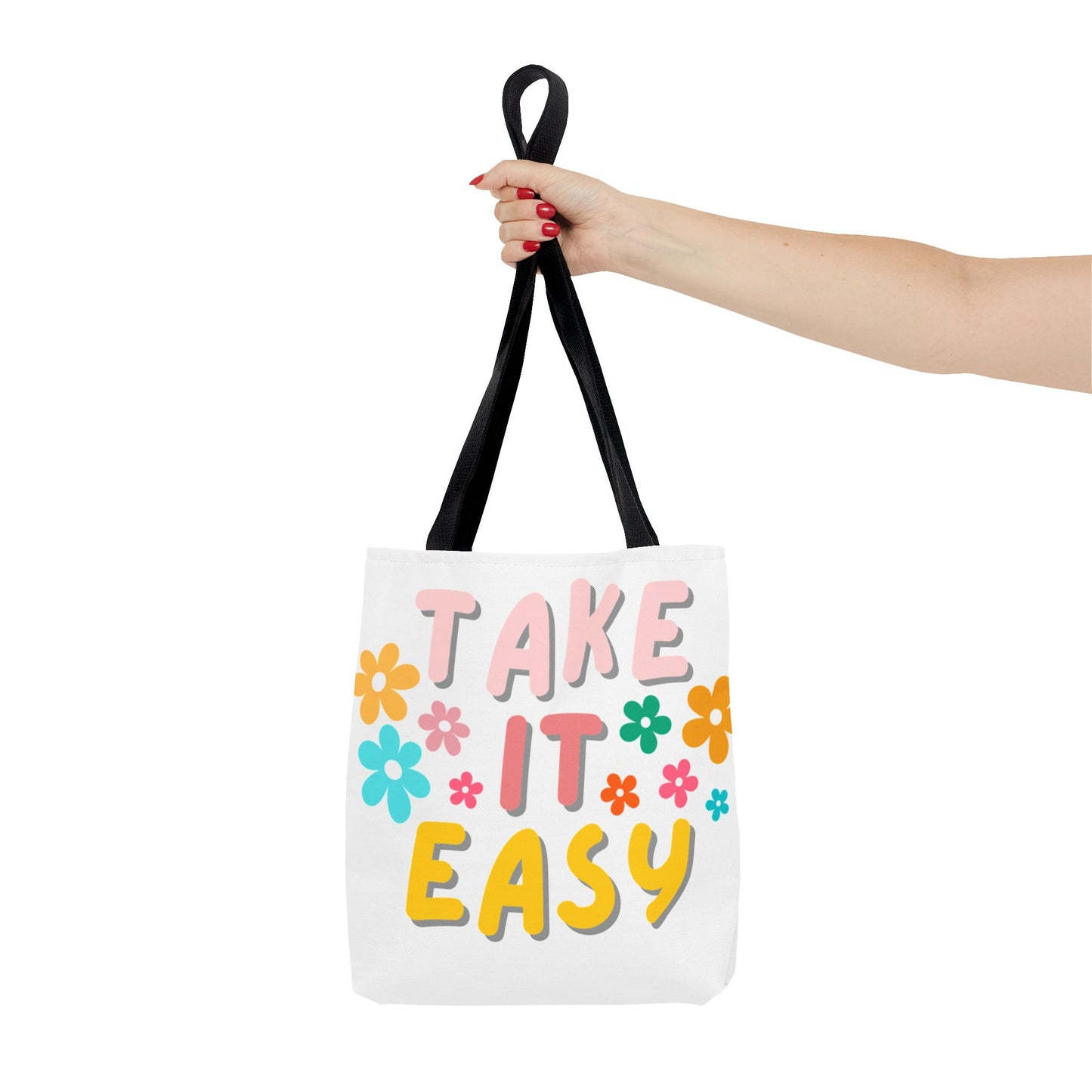 "Take It Easy" Floral Tote Bag