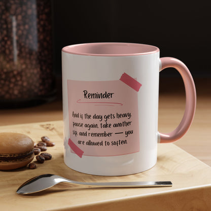 Reminder Notes Pink Coffee Mug (11 oz, 15 oz)