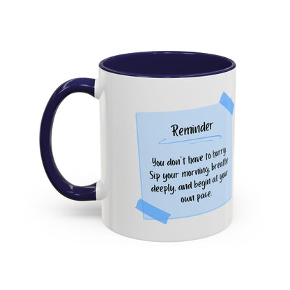 Reminder Notes Blue Coffee Mug (11 oz, 15 oz)