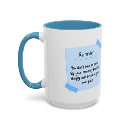 Reminder Notes Blue Coffee Mug (11 oz, 15 oz)
