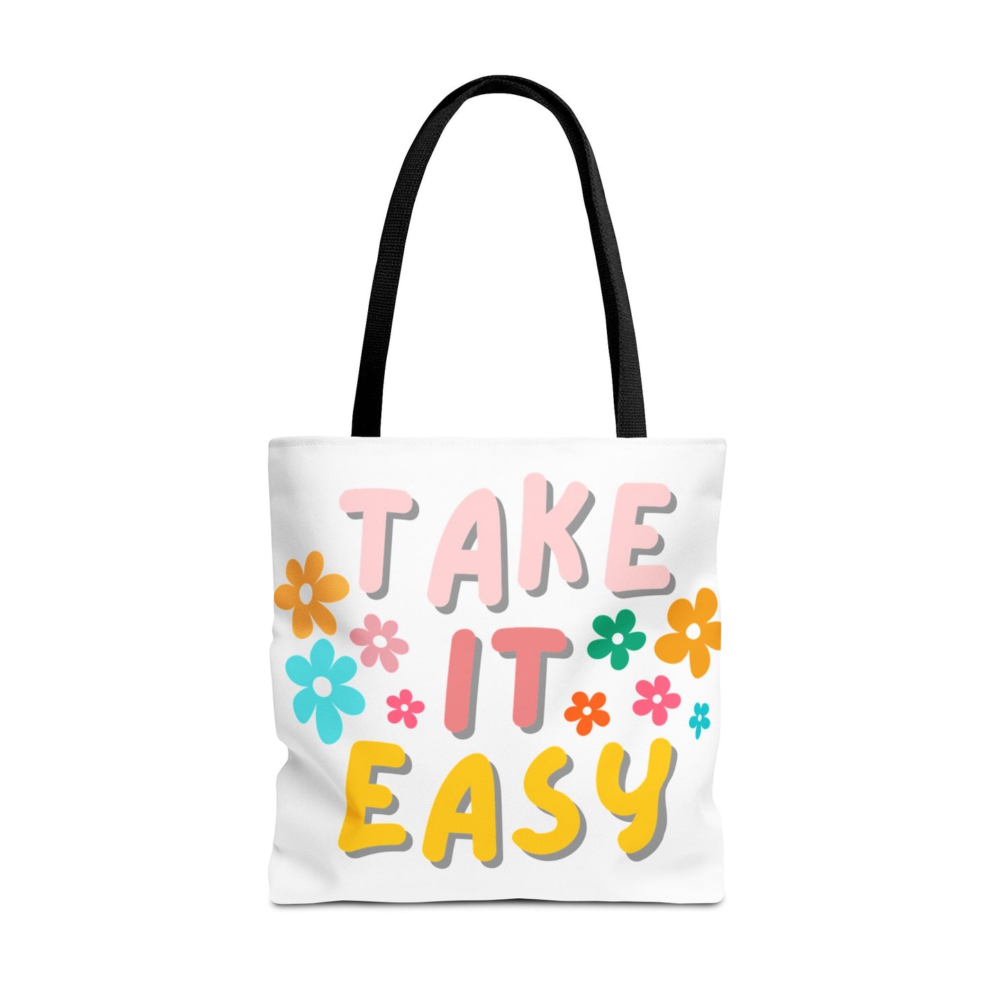 "Take It Easy" Floral Tote Bag
